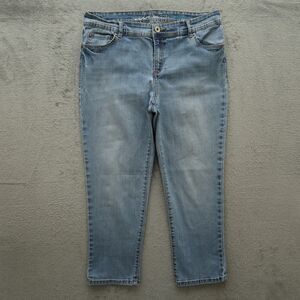 INC Jeans Women's Size 12 Mid-Rise Skinny Leg Denim Crop 23.5" Inseam Stretch